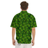 Bamboo Leaf Green Print Pattern Men's Short Sleeve Shirts-grizzshop