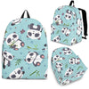 Bamboo Mint Panda Pattern Print Backpack-grizzshop