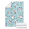 Bamboo Mint Panda Pattern Print Blanket-grizzshop