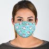 Bamboo Mint Panda Pattern Print Face Mask-grizzshop