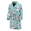 Bamboo Mint Panda Pattern Print Men Long Robe-grizzshop