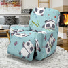 Bamboo Mint Panda Pattern Print Recliner Cover-grizzshop