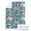 Bamboo Panda Pattern Print Blanket-grizzshop