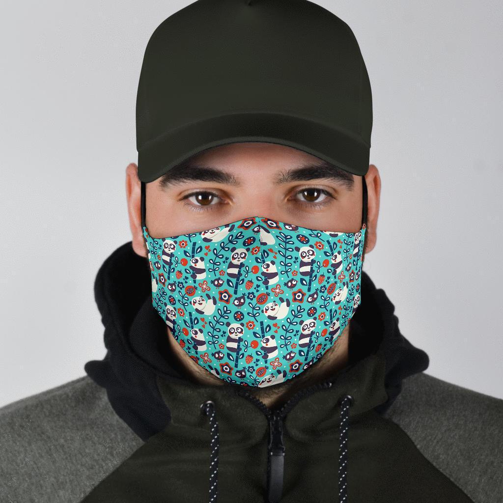 Bamboo Panda Pattern Print Face Mask-grizzshop