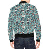 Bamboo Panda Pattern Print Men's Bomber Jacket-grizzshop