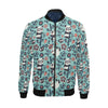 Bamboo Panda Pattern Print Men's Bomber Jacket-grizzshop