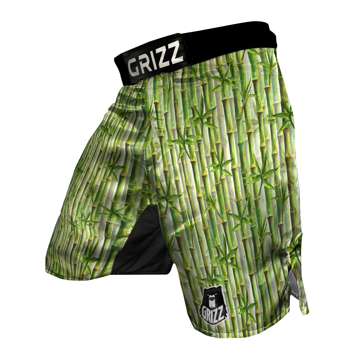 Bamboo Watercolor Print Pattern MMA Shorts-grizzshop
