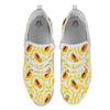 Banana And Papaya Print Pattern White Athletic Shoes-grizzshop