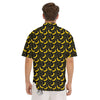 Banana Black Cartoon Print Pattern Men's Short Sleeve Shirts-grizzshop