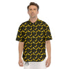 Banana Black Cartoon Print Pattern Men's Short Sleeve Shirts-grizzshop