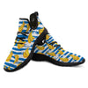 Banana Blue And White Striped Print Pattern Black Athletic Shoes-grizzshop