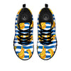 Banana Blue And White Striped Print Pattern Black Sneaker-grizzshop