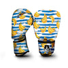 Load image into Gallery viewer, Banana Blue And White Striped Print Pattern Boxing Gloves-grizzshop
