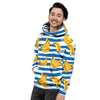 Banana Blue And White Striped Print Pattern Men's Hoodie-grizzshop