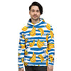 Banana Blue And White Striped Print Pattern Men's Hoodie-grizzshop