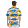 Banana Blue And White Striped Print Pattern Men's Short Sleeve Shirts-grizzshop