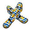 Banana Blue And White Striped Print Pattern Muay Thai Shin Guards-grizzshop