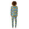 Banana Blue And White Striped Print Pattern Women's Pajamas-grizzshop