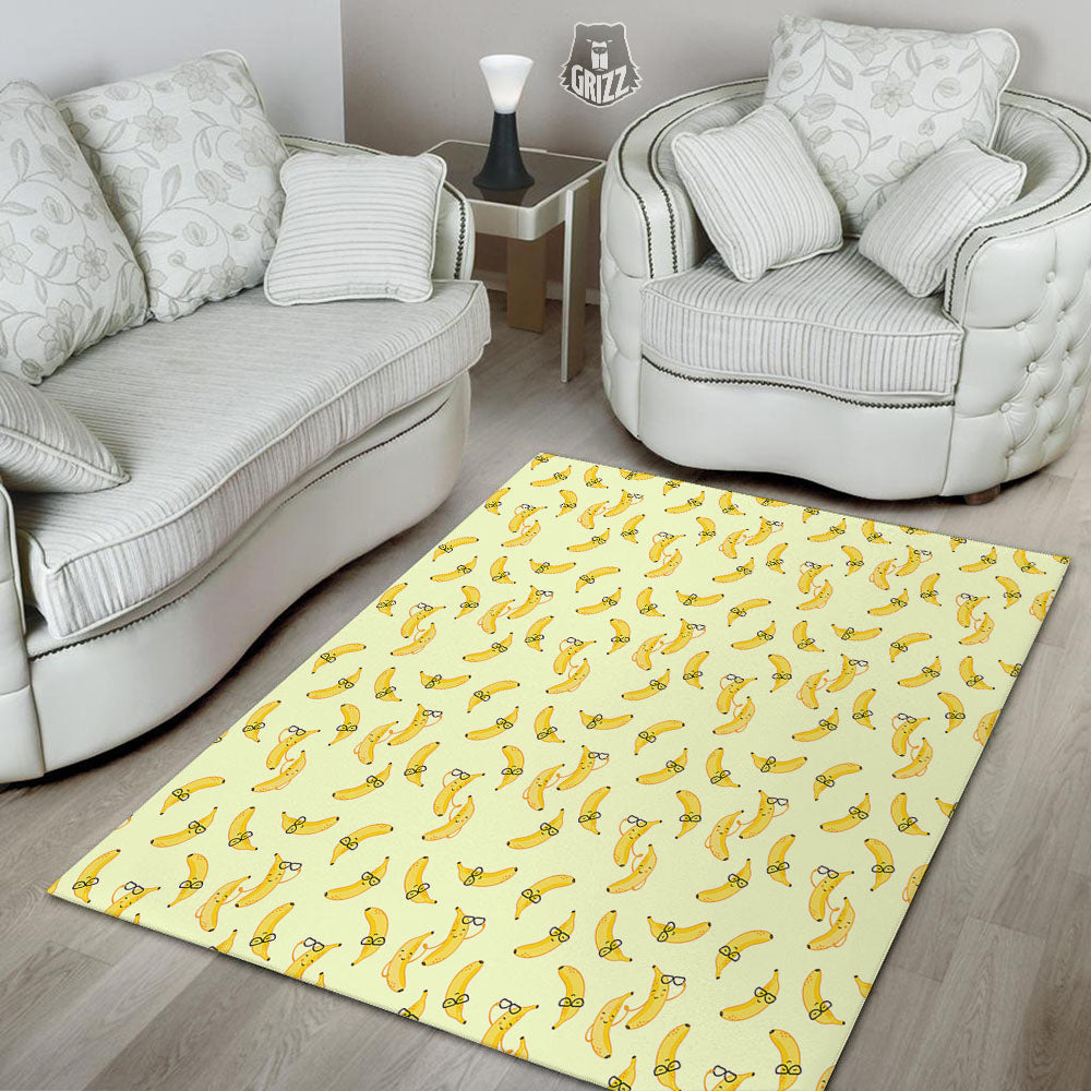 Banana Cute Print Pattern Floor Mat-grizzshop