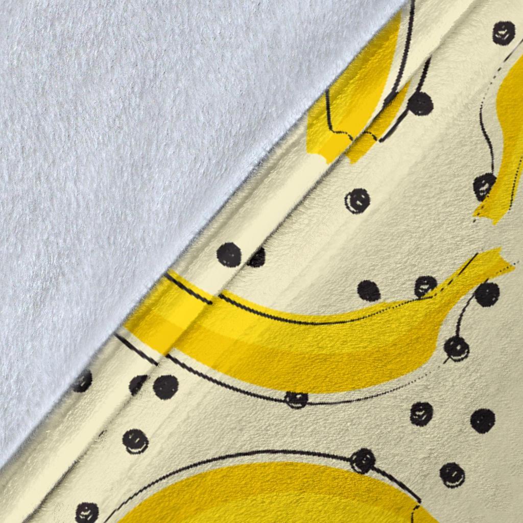 Banana Dot Pattern Print Blanket-grizzshop