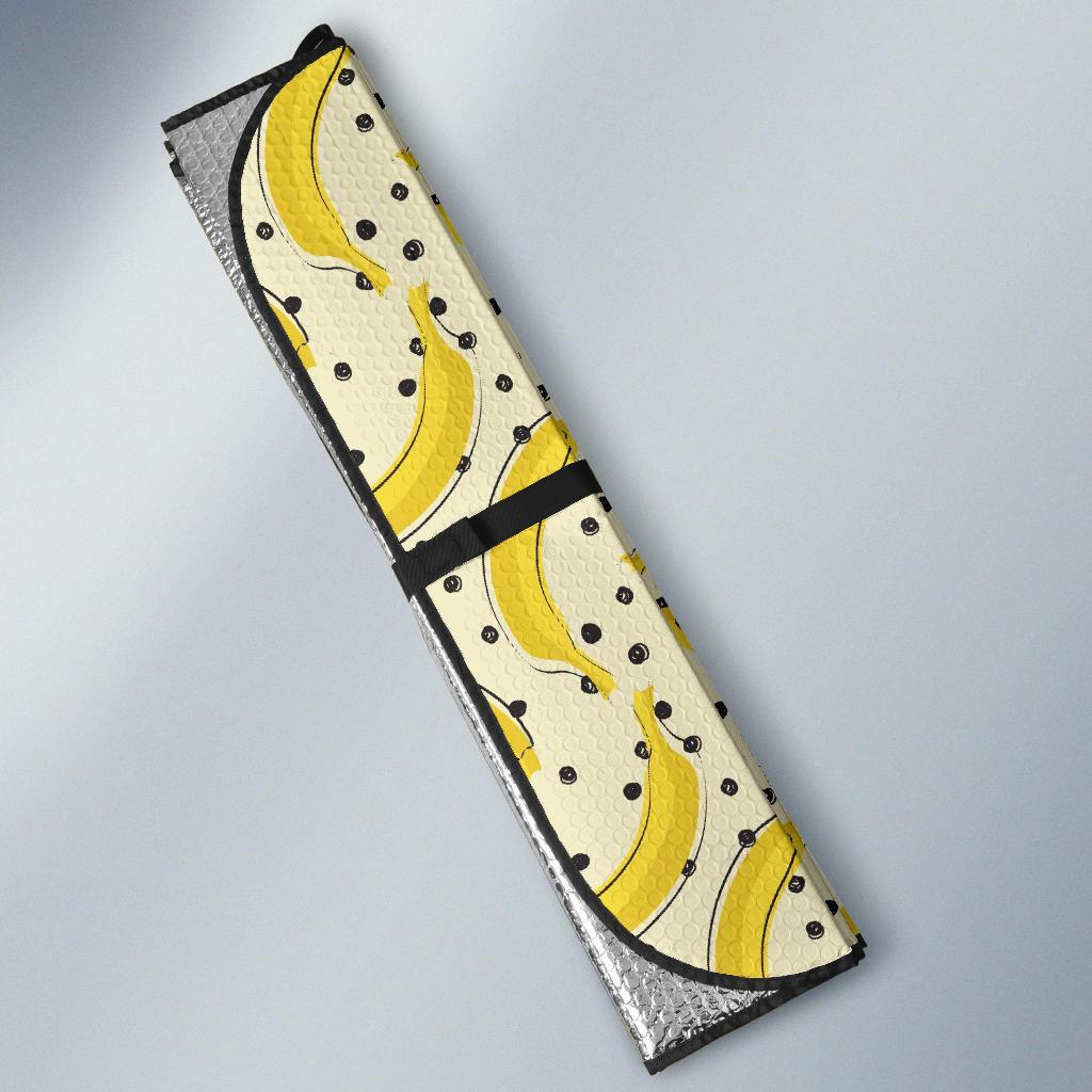 Banana Dot Pattern Print Car Sun Shade-grizzshop
