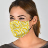 Banana Dot Pattern Print Face Mask-grizzshop