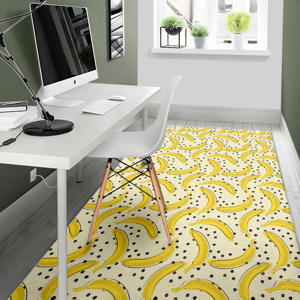 Banana Dot Pattern Print Floor Mat-grizzshop