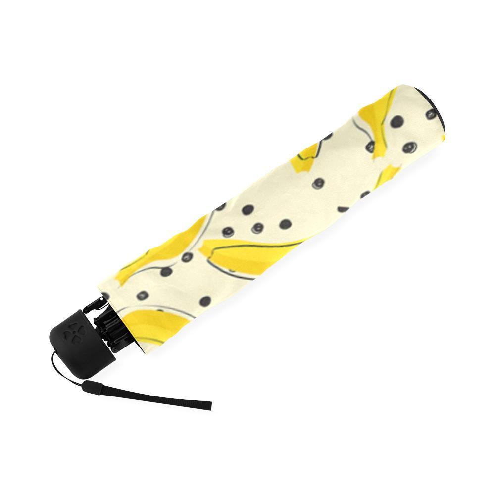 Banana Dot Pattern Print Foldable Umbrella-grizzshop