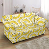 Banana Dot Pattern Print Loveseat Cover-grizzshop