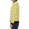 Banana Dot Pattern Print Men's Bomber Jacket-grizzshop