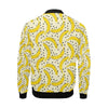 Banana Dot Pattern Print Men's Bomber Jacket-grizzshop