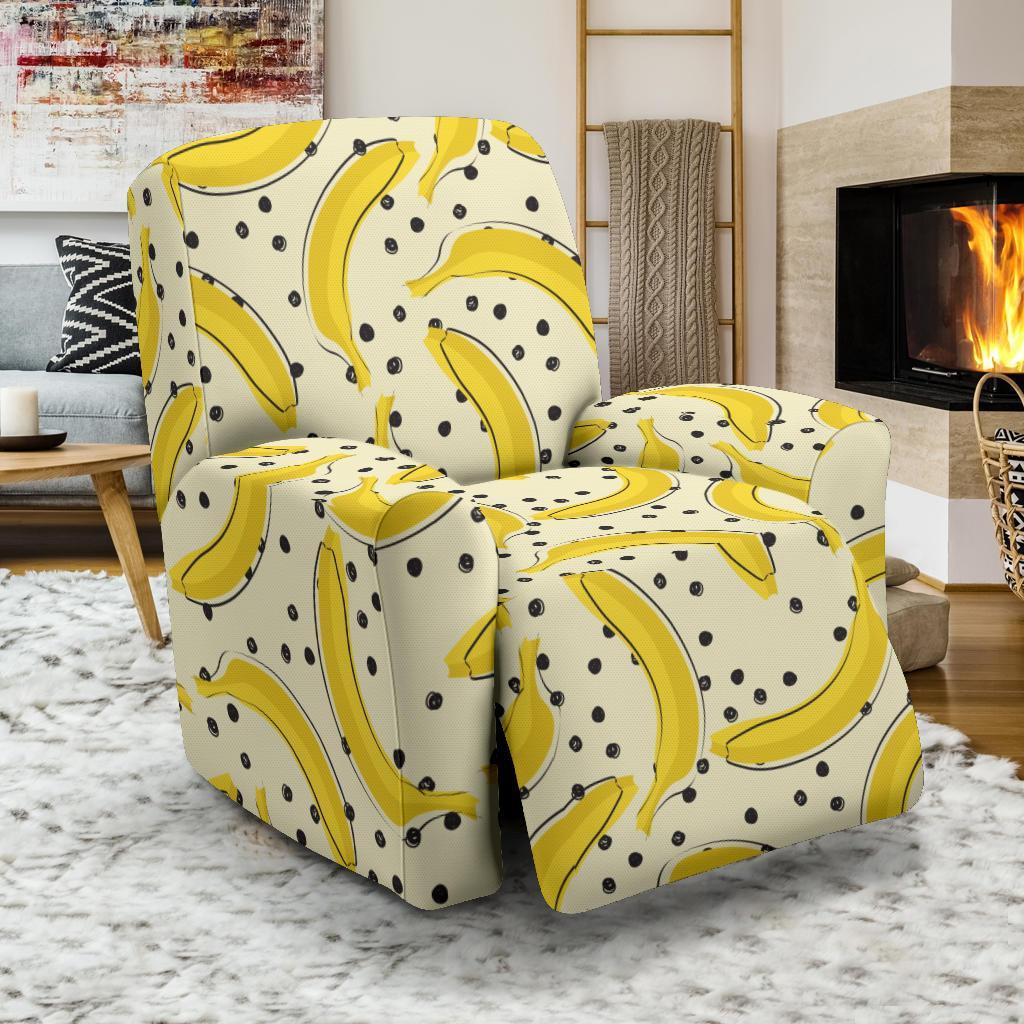 Banana Dot Pattern Print Recliner Cover-grizzshop