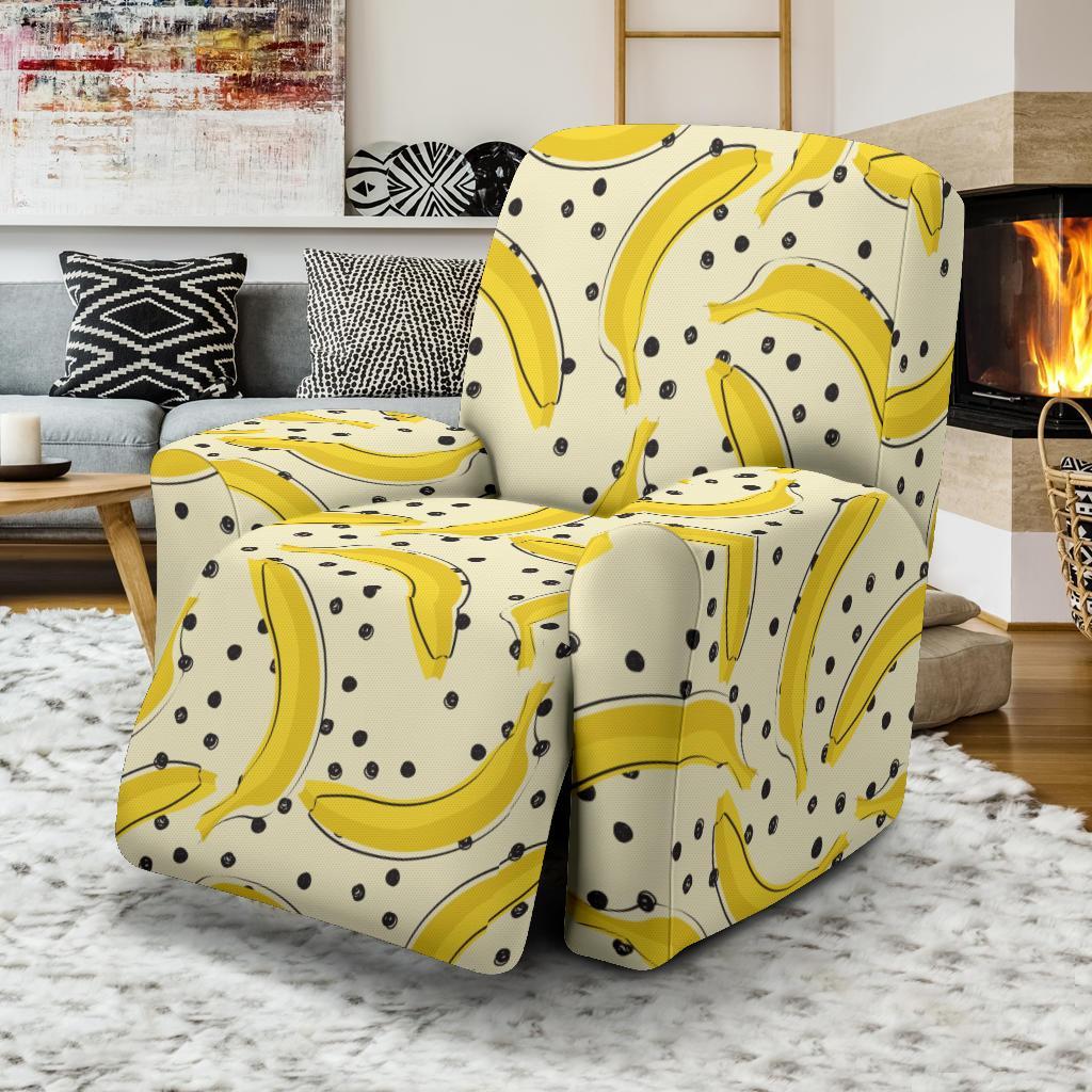 Banana Dot Pattern Print Recliner Cover-grizzshop