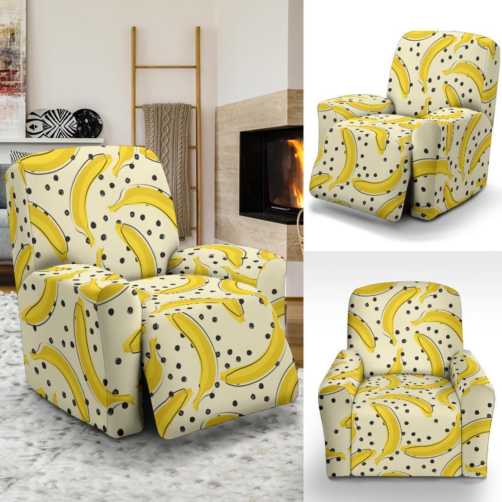 Banana Dot Pattern Print Recliner Cover-grizzshop