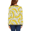 Banana Dot Pattern Print Women's Sweatshirt-grizzshop