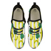 Banana Geometric Yellow Print Pattern Black Athletic Shoes-grizzshop