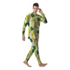 Banana Geometric Yellow Print Pattern Men's Pajamas-grizzshop