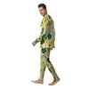 Banana Geometric Yellow Print Pattern Men's Pajamas-grizzshop