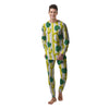 Banana Geometric Yellow Print Pattern Men's Pajamas-grizzshop