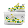 Banana Geometric Yellow Print Pattern White Athletic Shoes-grizzshop