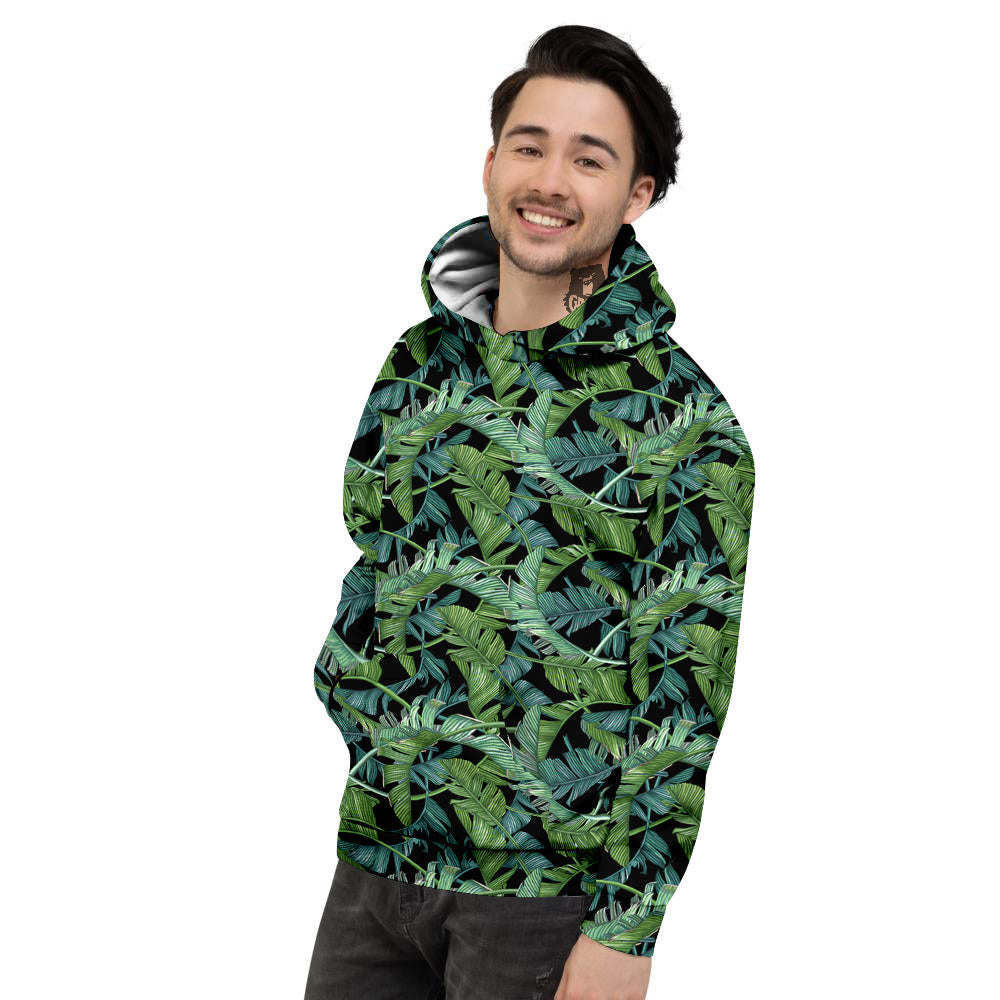 Banana Leaf Print Pattern Men's Hoodie-grizzshop