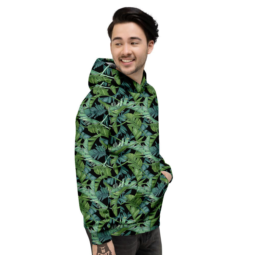 Banana Leaf Print Pattern Men's Hoodie-grizzshop