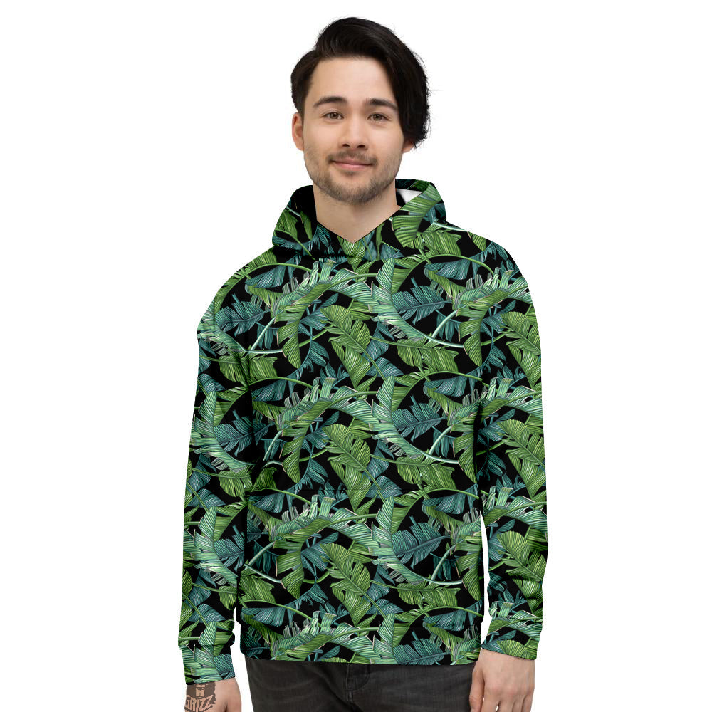Banana Leaf Print Pattern Men's Hoodie-grizzshop