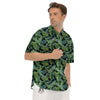 Banana Leaf Print Pattern Men's Short Sleeve Shirts-grizzshop