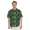 Banana Leaf Print Pattern Men's Short Sleeve Shirts-grizzshop