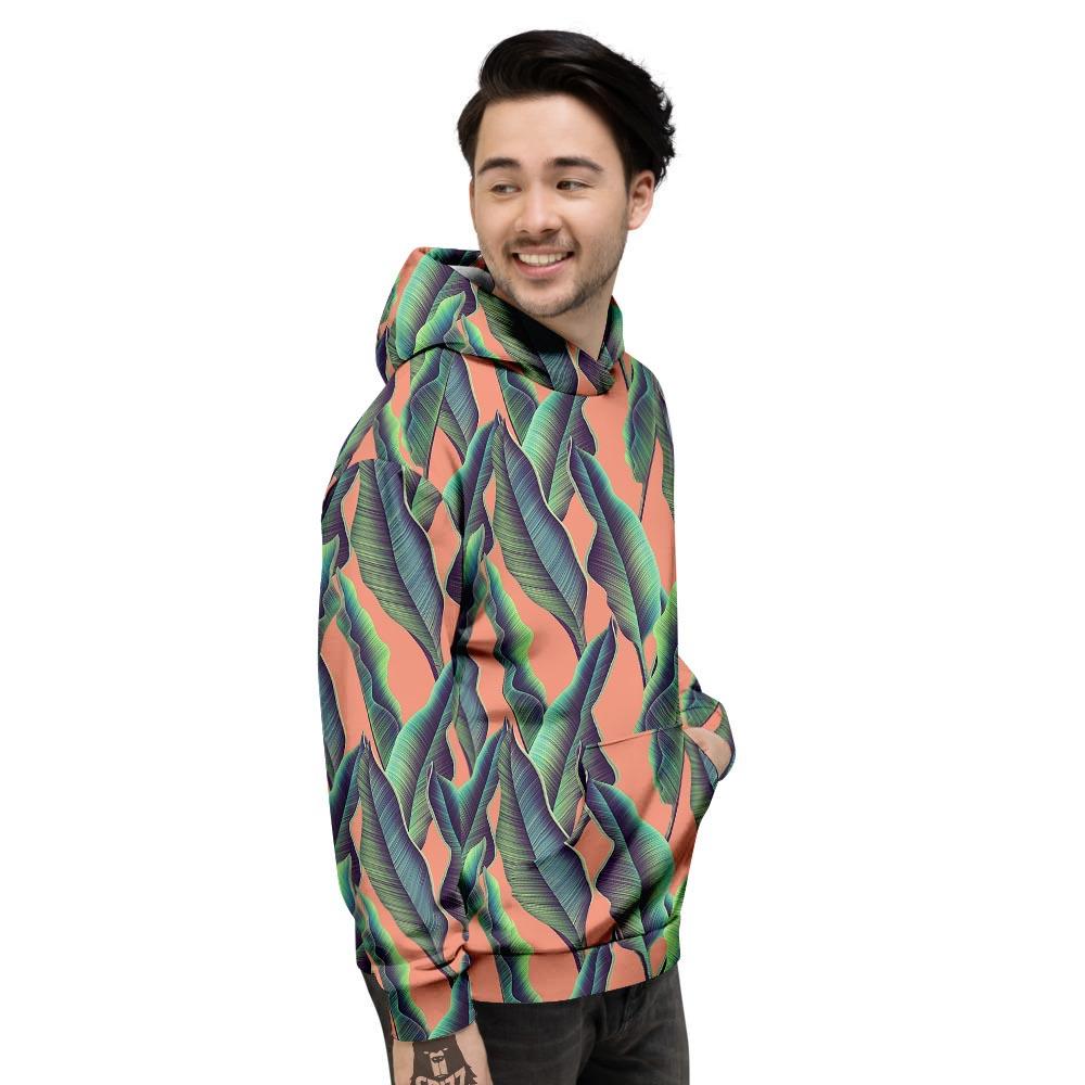 Banana Leaf Tropical Print Pattern Men's Hoodie-grizzshop