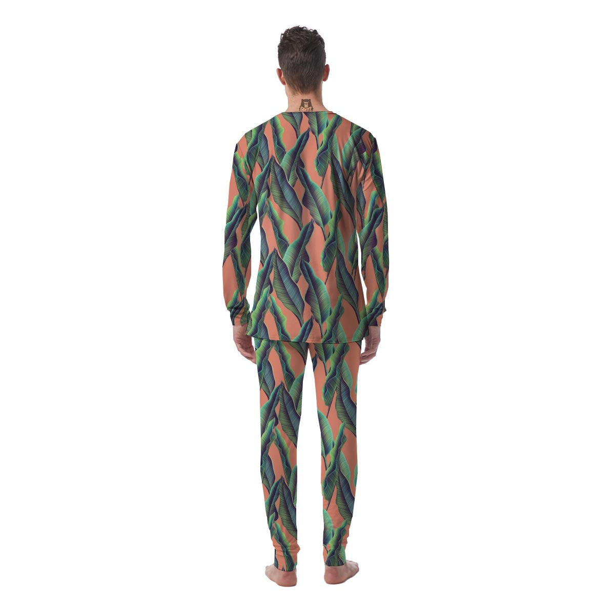 Banana Leaf Tropical Print Pattern Men's Pajamas-grizzshop