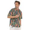 Banana Leaf Tropical Print Pattern Men's Short Sleeve Shirts-grizzshop