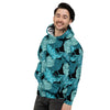 Banana Leaf Turquoise Print Pattern Men's Hoodie-grizzshop