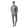 Banana Leaf White And Black Print Men's Pajamas-grizzshop